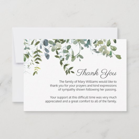 Merci funéraire de couleur d'eau douce (Devant)