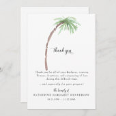 Merci funéraire de deuil de palmier tropical (Devant / Derrière)