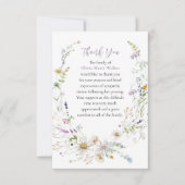 Merci funéraire de Fleur sauvage d'aquarelle (Devant)