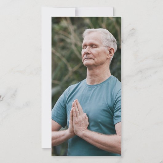 Merci funéraire de script blanc et photo (Dos)