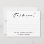 Merci funéraire de Sympathie de script noir (Devant)