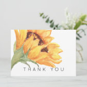 Merci funéraire de tournesol aquarelle (Debout devant)