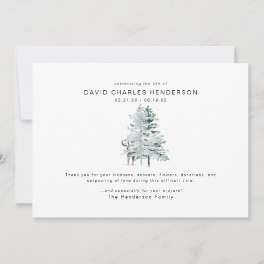 Merci funéraire du deer de Woodland (Devant)