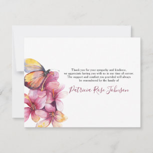 Merci funéraire du papillon floral