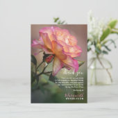 Merci funéraire en Sympathie Rose (Debout devant)