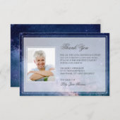 Merci funéraire étoilé | Carte Mémorial (Devant / Derrière)