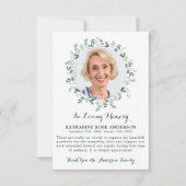 Merci funéraire Eucalyptus Carte photo (Devant)