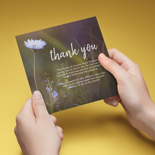 Merci funéraire | Fleur marguerite
