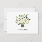 Merci funéraire floral blanc (Devant)
