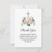 Merci funéraire floral chrétien religieux (Devant)