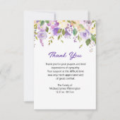 Merci funéraire floral pourpre (Devant)