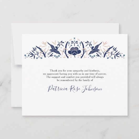 Merci funéraire japonais Stork Blue (Devant)