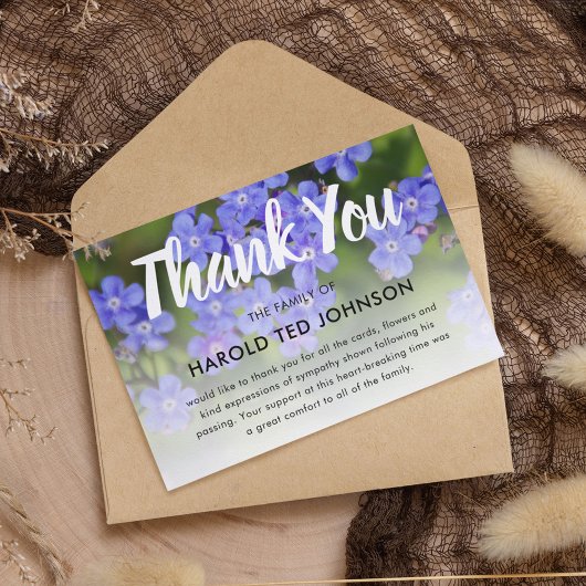 Merci funéraire | Mémorial bleu Forget-Me-Not