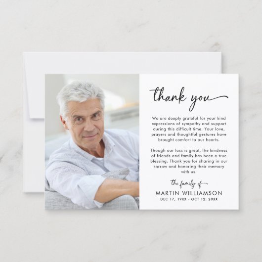 Merci funéraire moderne 2 photos (Devant)