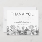 Merci funéraire noir et blanc (Devant)