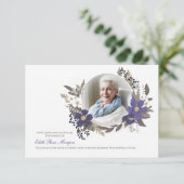 Merci funéraire photo carte florale (Debout devant)