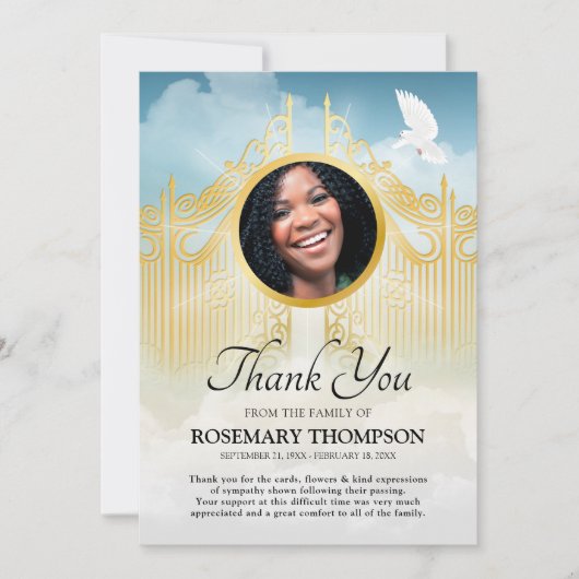 Merci funéraire - Portes du Ciel Sympathie (Devant)