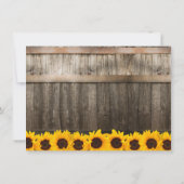 Merci funéraire rustique des tournesols (Dos)