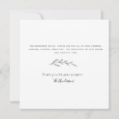 Merci funéraire simple à main de la tige florale I (Dos)