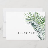 Merci funéraire simple de feuillage tropical (Devant)