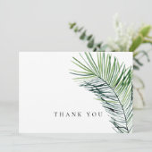 Merci funéraire simple de feuillage tropical (Debout devant)