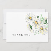 Merci funéraire simple des marguerites d'aquarelle (Devant)