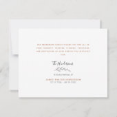 Merci funéraire simple du feuillage d'automne (Dos)