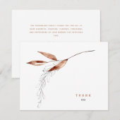 Merci funéraire simple du feuillage d'automne (Devant / Derrière)