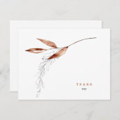 Merci funéraire simple pour automne Nom et date (Devant / Derrière)