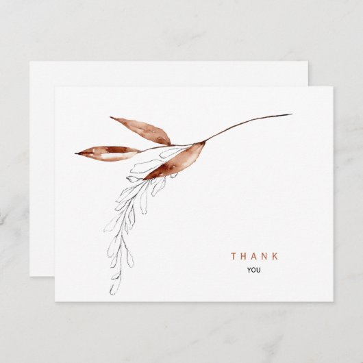 Merci funéraire simple pour automne Nom et date (Devant / Derrière)