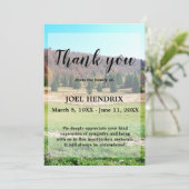 Merci Funéraire Sympathie du bois Carte Grief (Debout devant)