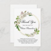 MERCI funéraire Sympathy Aquarelle Florale (Devant / Derrière)