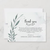 Merci funéraire Vigne verte botanique (Devant)