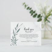 Merci funéraire Vigne verte botanique (Debout devant)