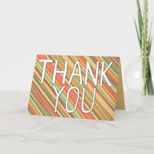 Merci Funky Stripes carte pour notes
