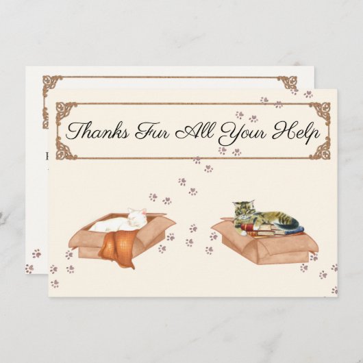 Merci Fur Toute Votre Aide ! Chats en boîte, Grati (Devant / Derrière)