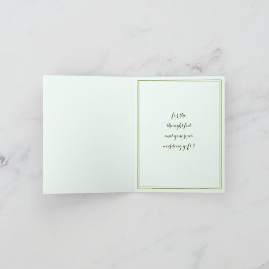 Merci Gardenia Fleurs Note Card (Intérieur)