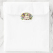 Merci,  geïnspireerde Bouquet-envelop Ronde Sticker (Tas)