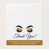 Merci Glamour or Oeil Lashes Brosse Carte (Outside Unfolded)