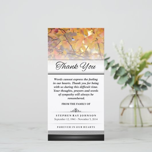 Merci Gold Automne laisse les mots ne peuvent pas (Debout devant)