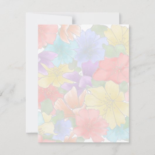 Merci Gold Script Aquarelle moderne Floral (Dos)