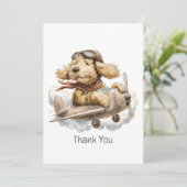 Merci Goldendoodle Chien Pilote Avion (Debout devant)