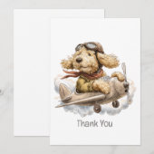 Merci Goldendoodle Chien Pilote Avion (Devant / Derrière)