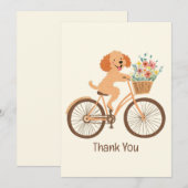Merci Goldendoodle Chien Vélo Fleurs de printemps (Devant / Derrière)