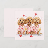Merci Goldendoodle Chiens de la Saint-Valentin (Devant / Derrière)