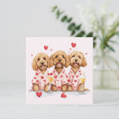 Merci Goldendoodle Chiens de la Saint-Valentin (Debout devant)
