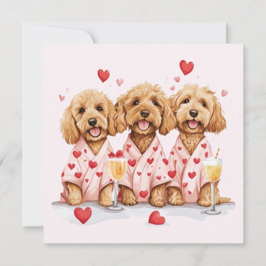 Merci Goldendoodle Chiens de la Saint-Valentin (Devant)