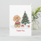 Merci Goldendoodle de Noël (Debout devant)