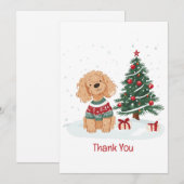 Merci Goldendoodle de Noël (Devant / Derrière)
