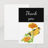 Merci Goldfinch Garden Aquarelle d'oiseaux (Devant / Derrière)